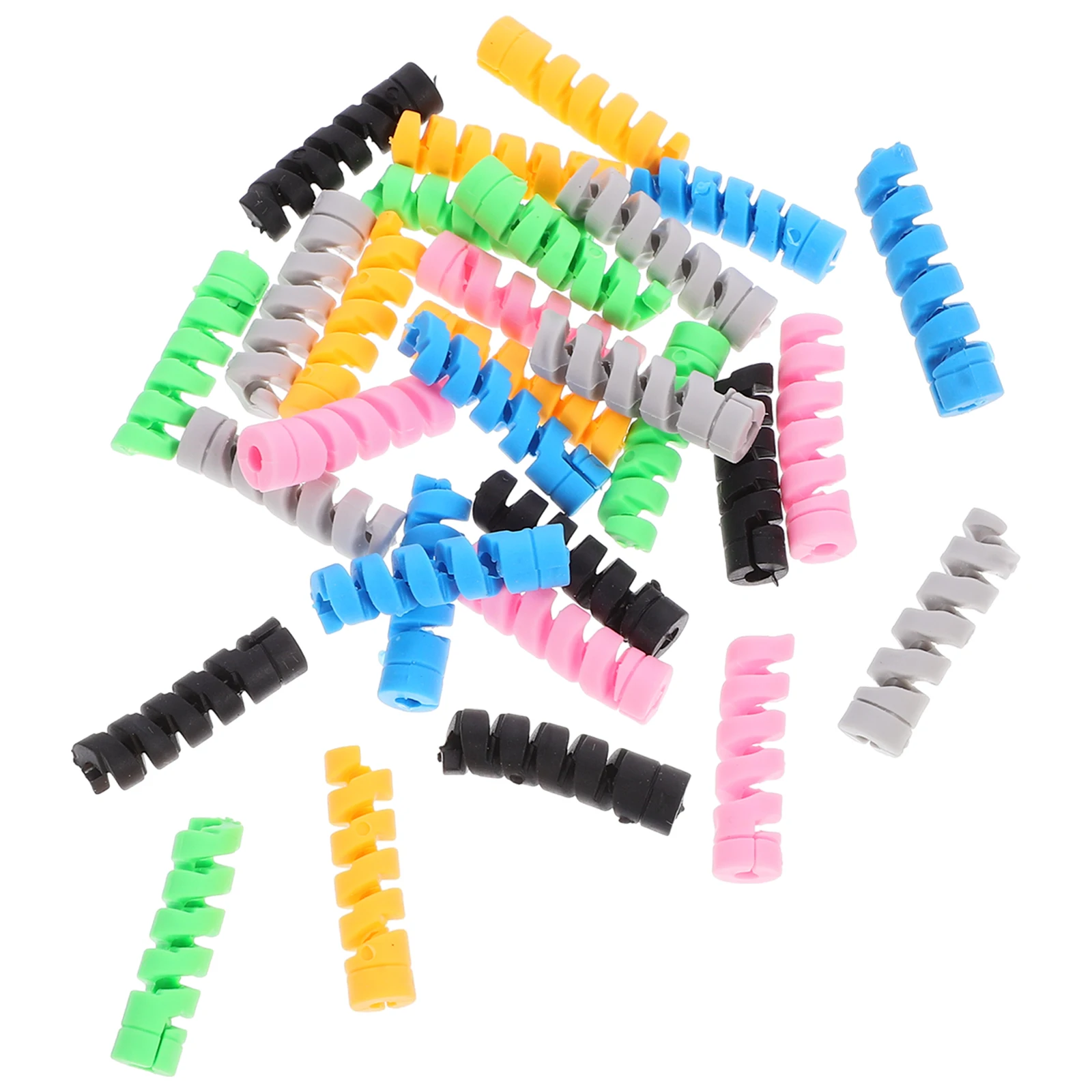 

30pcs Data Cable Protector Cord Silica Gel Protective Sleeve Dustproof Flexible Wire Organizer Phone Charging Cables