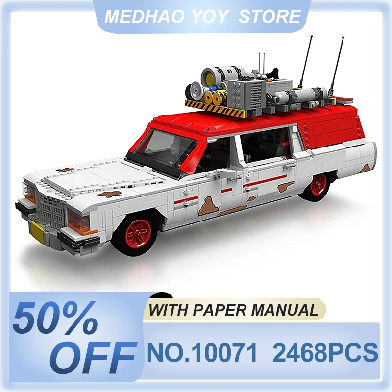 Mould King 10071 Technical Car Building blocks The Ecto Ghost Bus Model Assembly Car Model Bricks Christmas Gifts For Kids