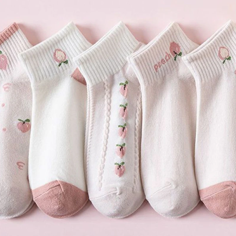 5 pairs of thin cotton socks in summer