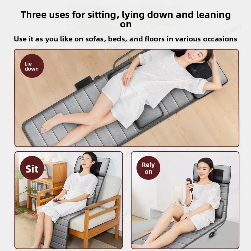 EstherQueen Electric Massage Mattress with Hot Apply Waist Air Bag Massage Mattress Home Massage Blanket for Full Body to use