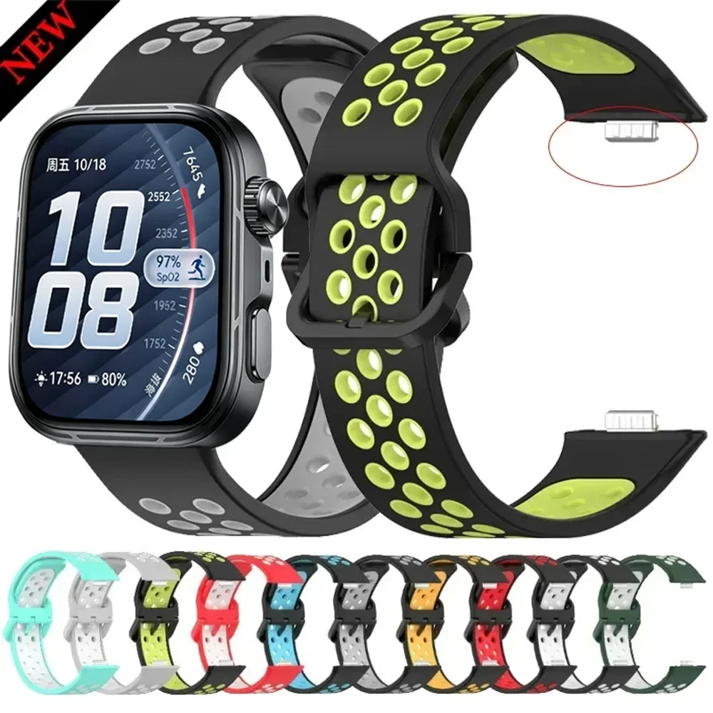 Silicone Strap for Huawei Watch Fit 5/4 Pro Breathable Replaceable Adjustable Wristband For Huawei Watch Fit 5 4 3 Accessories