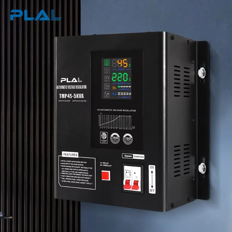Wall Mount TMP 5KVA AC Automatic Regulator Relay Control AVR 220V