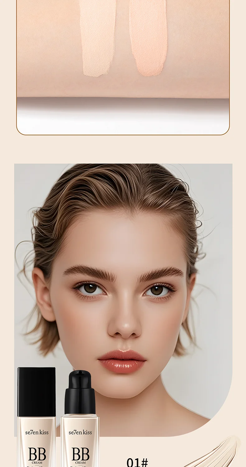 Lightweight Waterproof BB Cream, Long-Lasting Formula, Refreshing and Comfortable, Creating a Natural Makeup Look S33231f7d79094ecd9faa81910771a758k