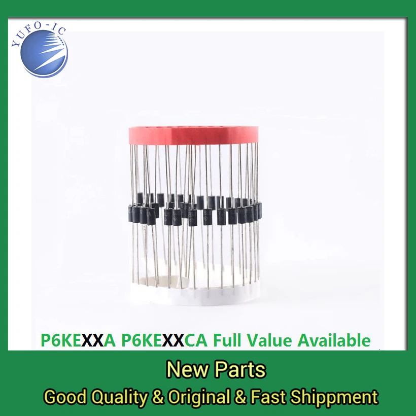 20PCS P6KE16A P6KE18A P6KE24A 6.8A/10A/12A/13A/15A/16A/18A/24A TVS Diode P6KE P6KE6.8A P6KE6A8 P6KE10A P6KE12A P6KE13A P6KE15A