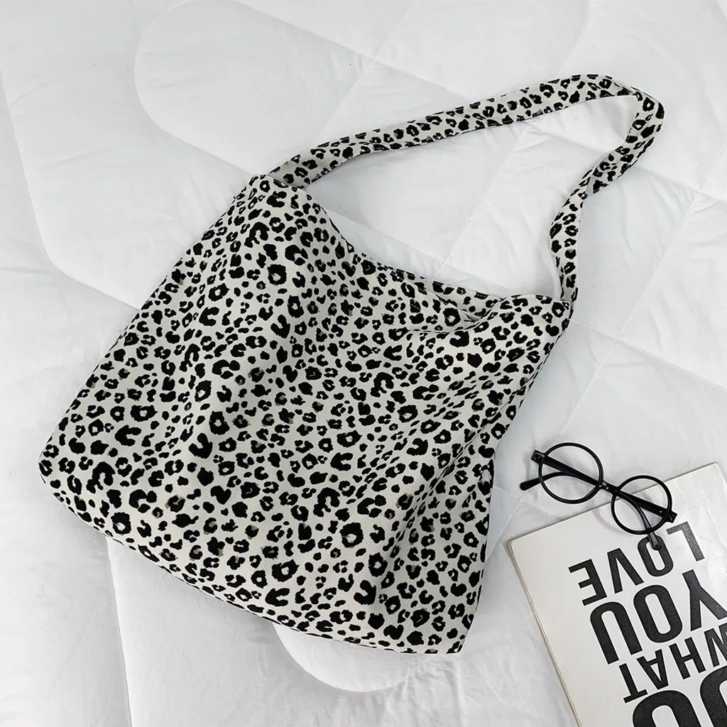Large Capacity Bag Large Capacity Leopard Print Tote Bag Women'S Tote Bag Zipped For Daily Travel School Commuting Women
