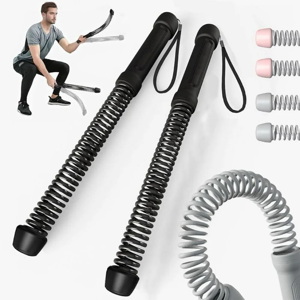 2Pcs Flexible Spring Arm Strength Expander Battle Ropes Bicep Tricep Strengthener Sports for Fitness Workout Enduring Bicep Tricep Strengthener for Fitness Workout Battle Ropes