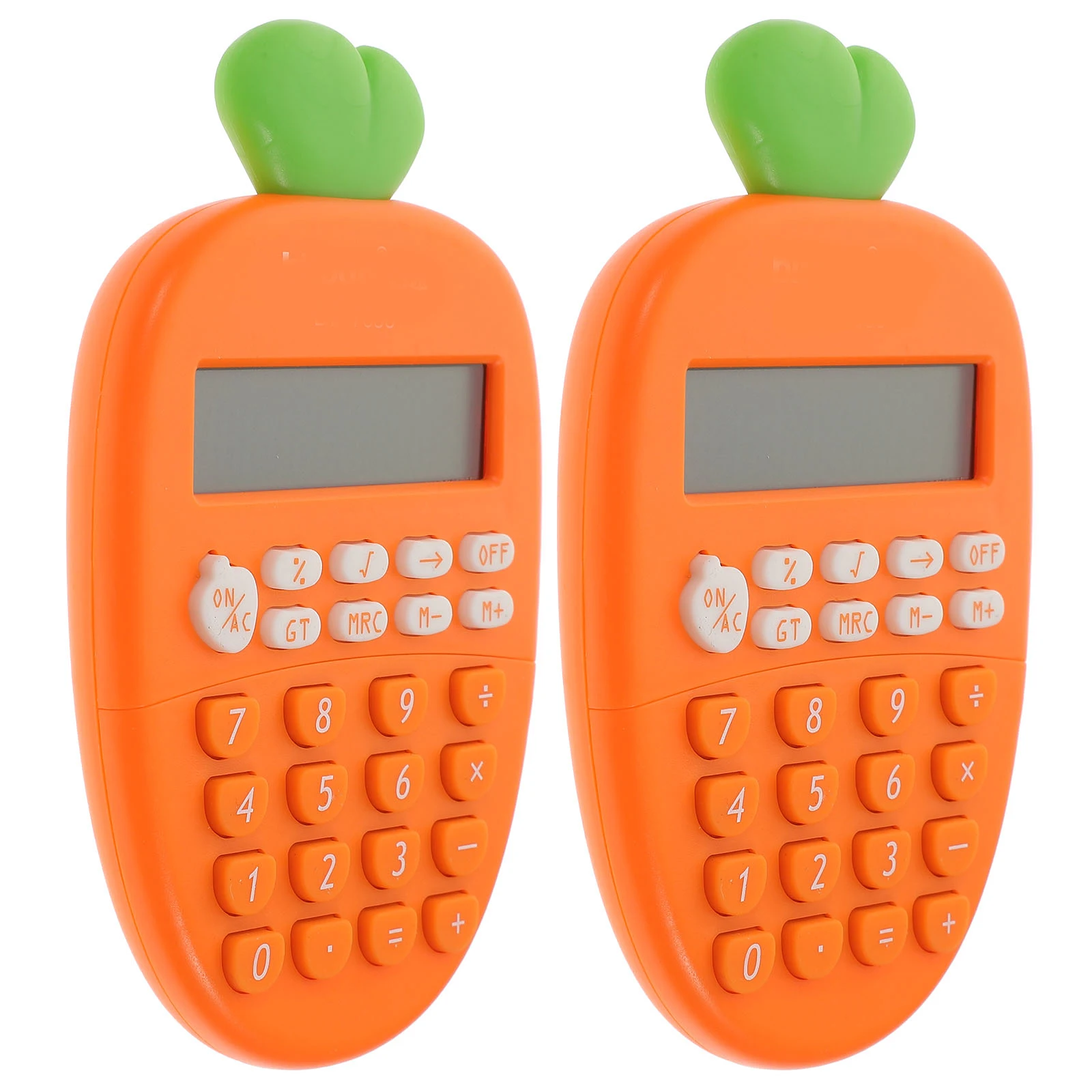 

Electronic Calculator Portable Office Use Math Small Gifts Carrot Shape Plastic Sturdy Sensitive Keys Lightweight