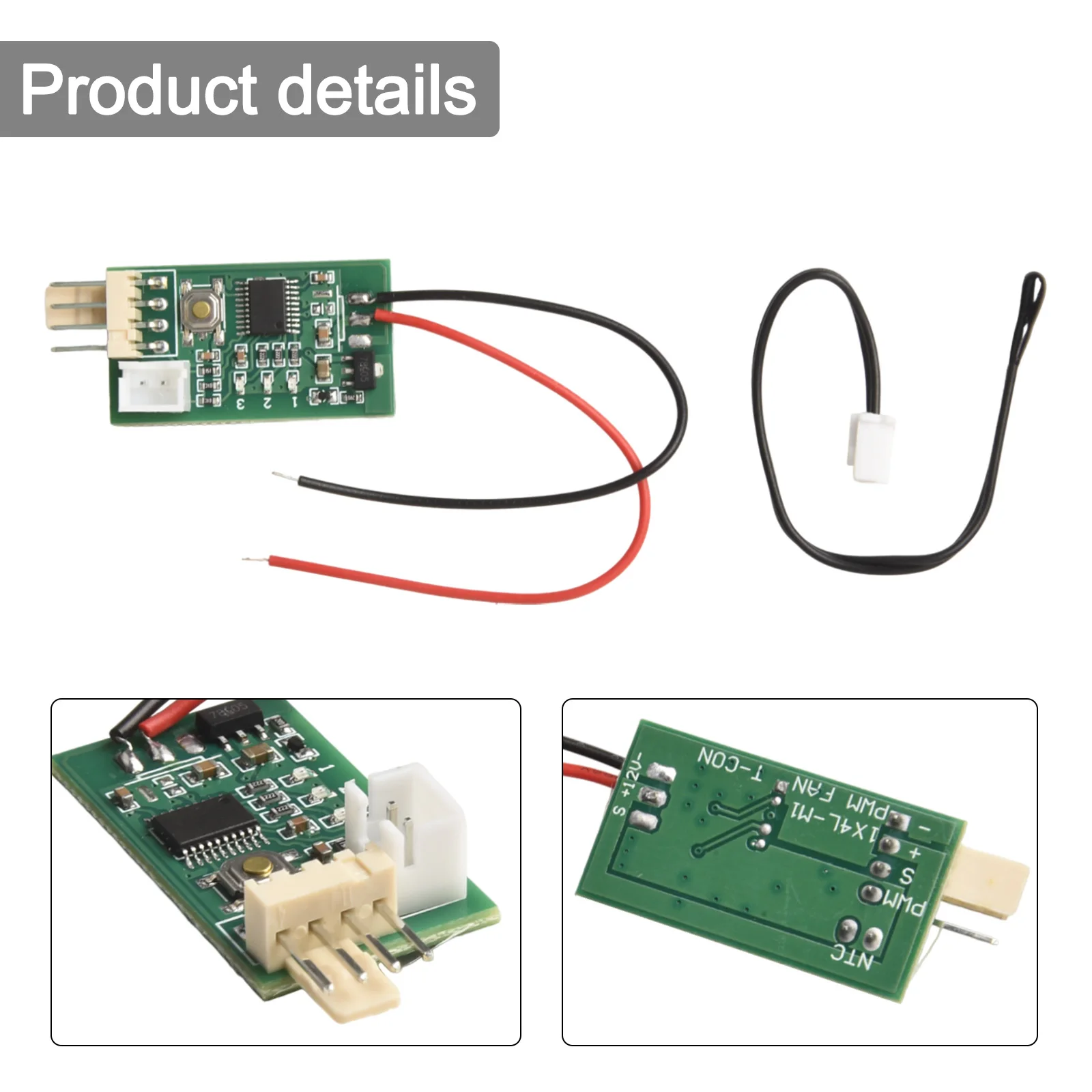 DC Voltage Regulator For Fans Clip DC Voltage Controller 34x19x13mm PWM Fan Controller Portable Fan Controller