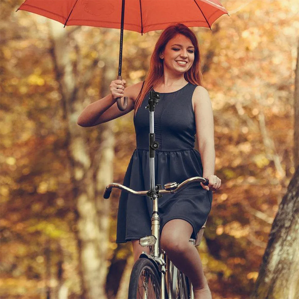 

2pcs Mount Holder Adjustable Stretchable Bike Stand Durable Stainless Steel Foldable Bracket For Electric Bicycle Stroller