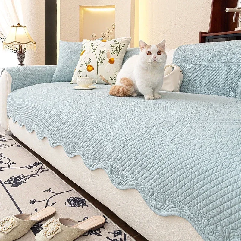 Cotton Universal Sofa Cover Multiple Sizes Luxury Armchairs Sofa Cushion Cover Protector Home Living Room Decoration Gift