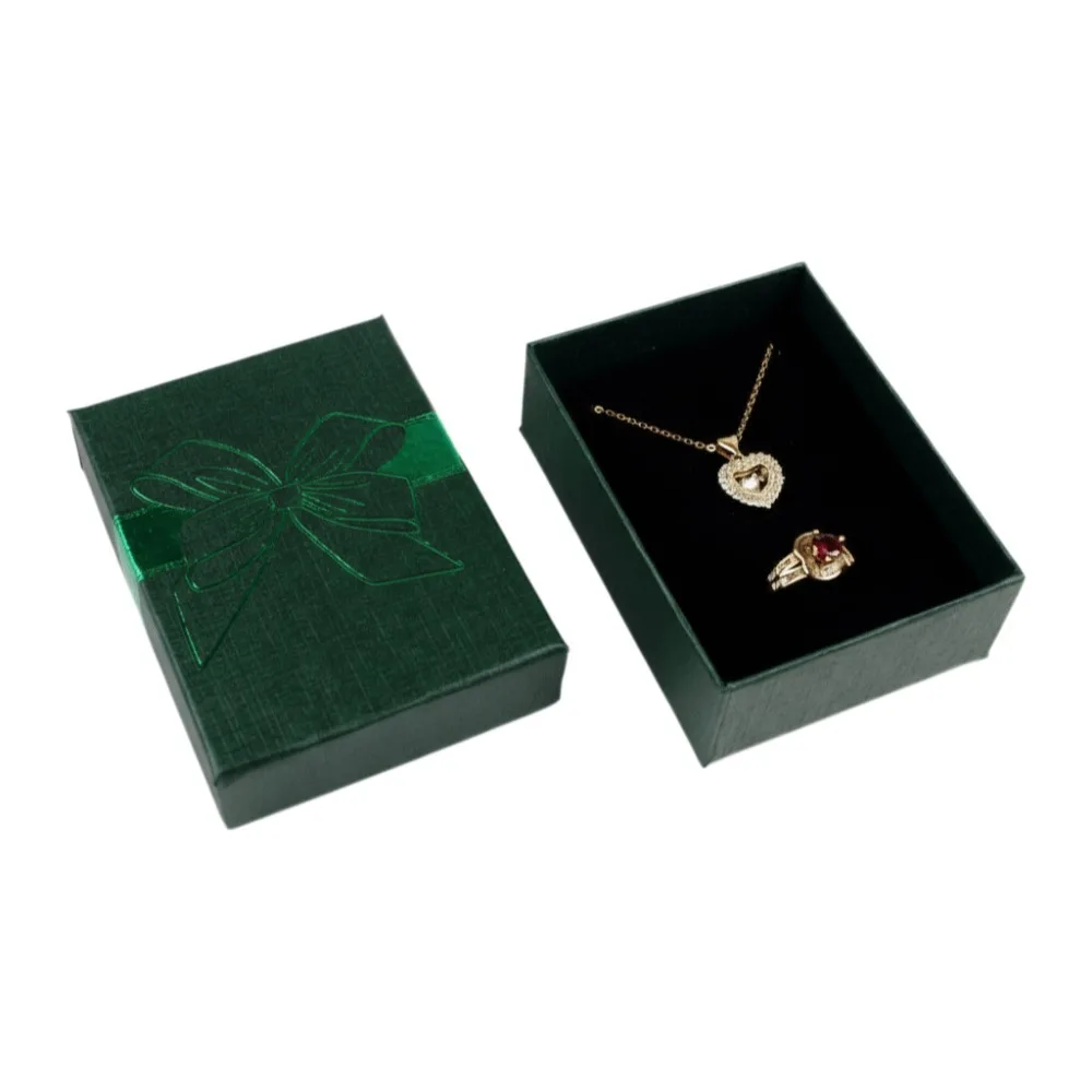 Beautiful Bow Decoration Jewelry Container Organizer Box Storage Container Jewelry Organizer Paper Box For Her Wedding