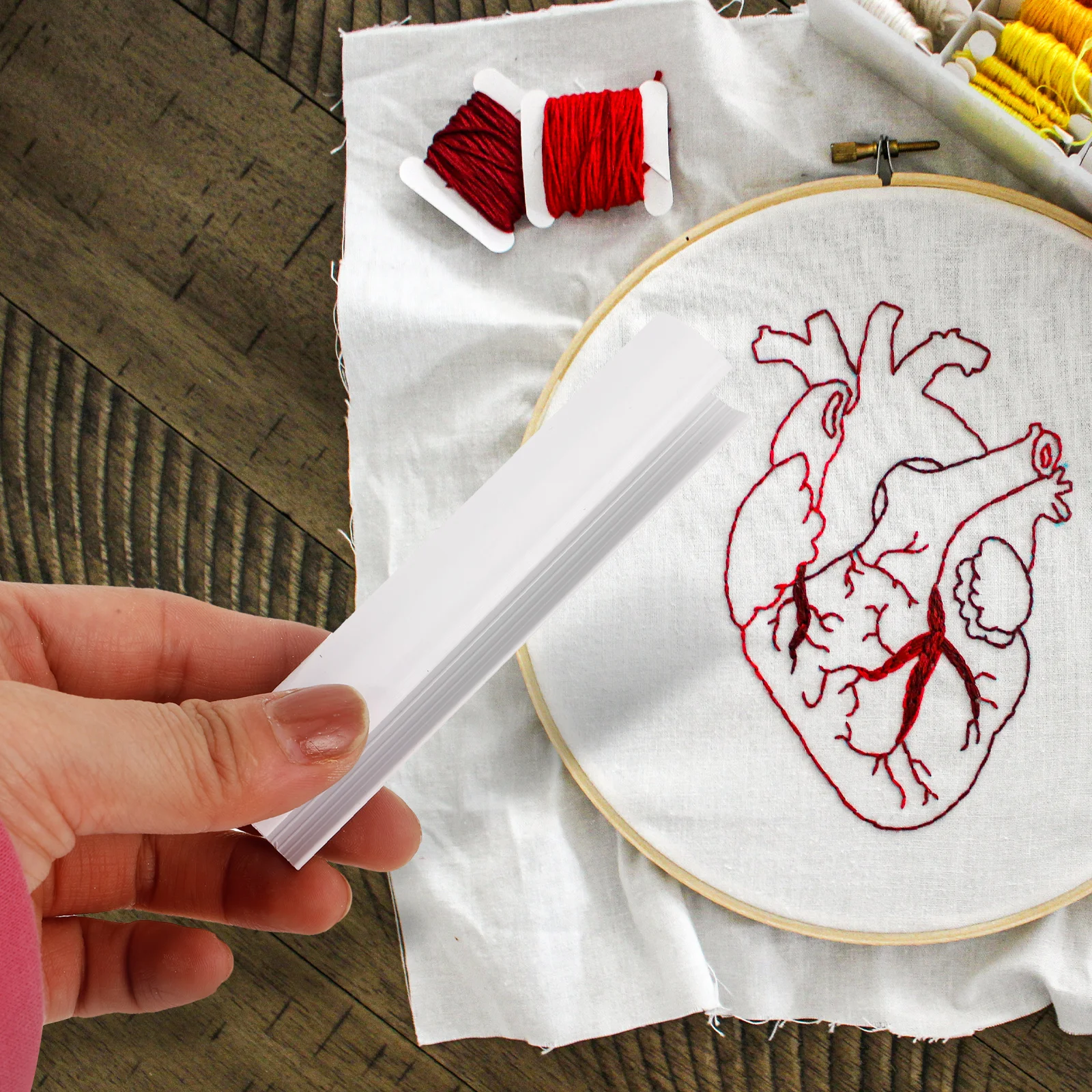 

10pcs Cross Stitch Frame Buckle Plastic Tube Adjustable Embroidery Hoop Clip For Scroll Frame Support Craft Diy Needlework Tool