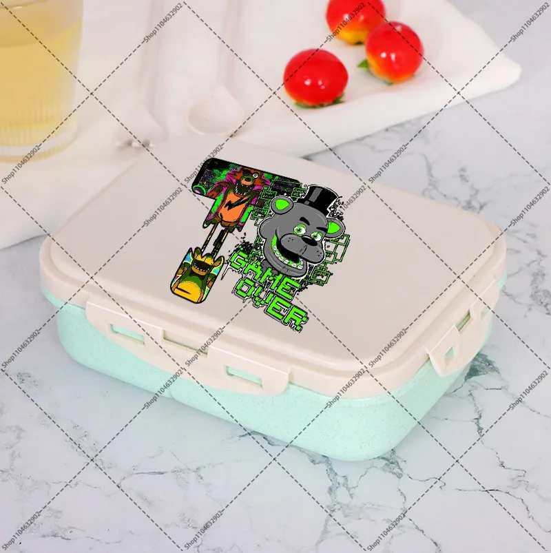 FNAF صندوق الغداء خمس ليالٍ في فريديز بينتو صندوق الغداء مكتب المدرسة المحمولة الكرتون نمط حاويات تخزين المواد الغذائية هدايا الحفلات #4
