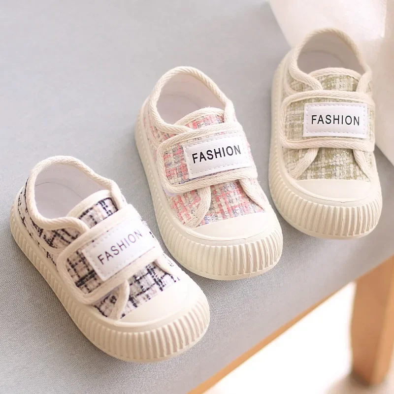 Spring Autumn Fashion Kids Canvas Shoes Casual Sport Boys Girls Sneakers Shoes Soft Rubber Sole Flat Children Canvas Shoes 21-26