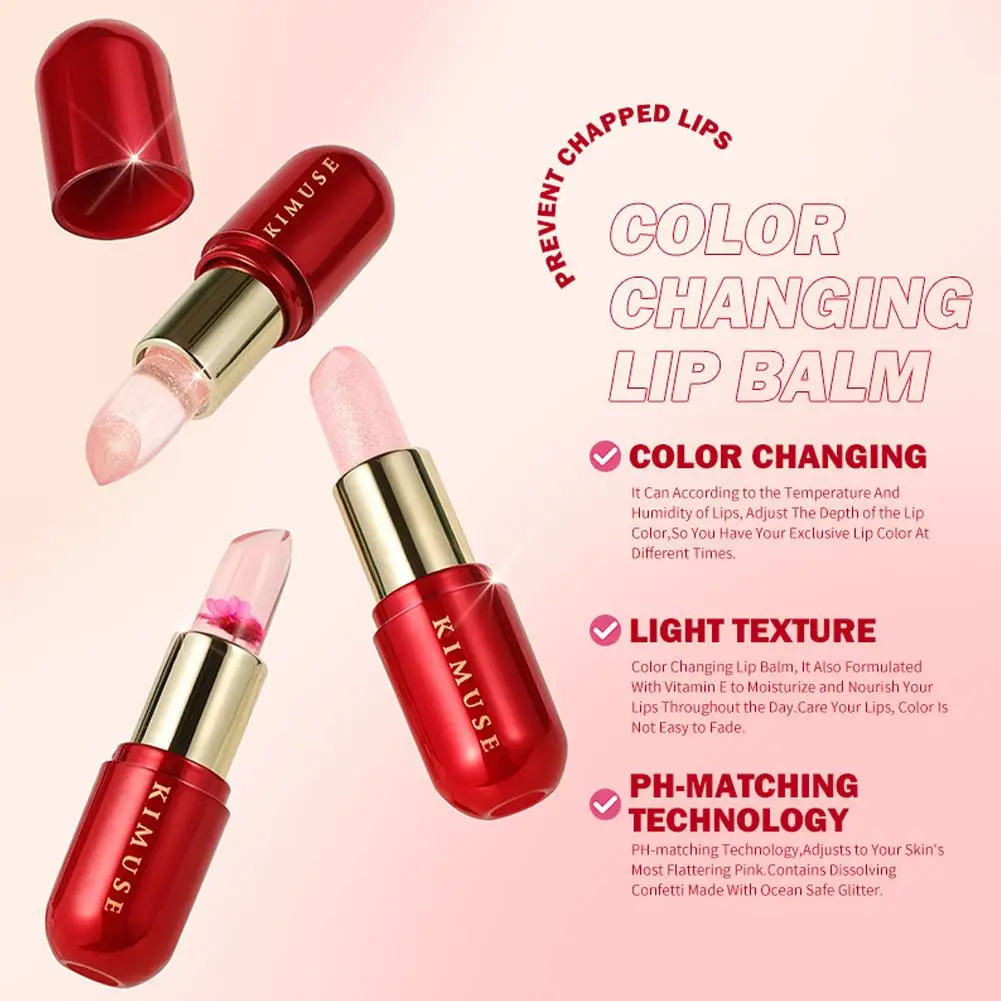 Temperature Color Change Lipstick Transparent Repair Nourishing Lip Gloss Long Stick Lip Lasting Cosmetics Moisturizing Y1i6