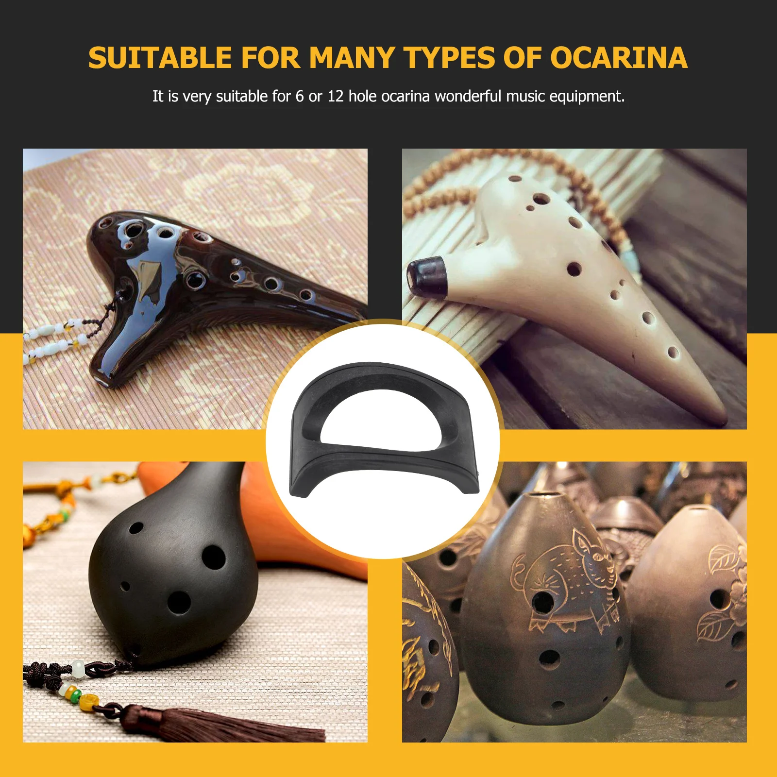 

8Pcs Resin Ocarina Stand Support Anti-Slip Stable Portable 6-Hole Instrument Holder Musical Instrument Stand