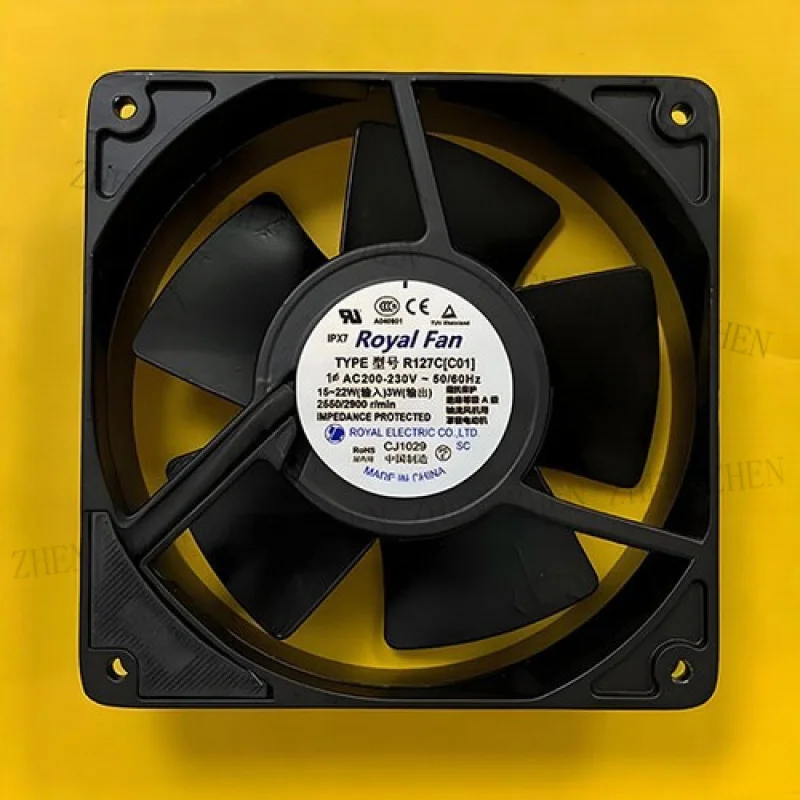 

Y 1 шт. Новинка для ROYAL FAN TYPE R127C(C01) Охлаждающий вентилятор AC200-230V 15-22W In 3W Out