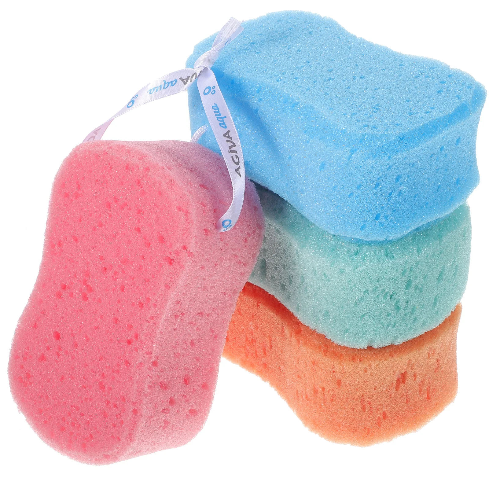 Esponja de banho para banho, 8 peças, esponjas para banho, espuma rica, massagem, esfoliação da pele, remoção de células mortas, alívio da fadiga, banho