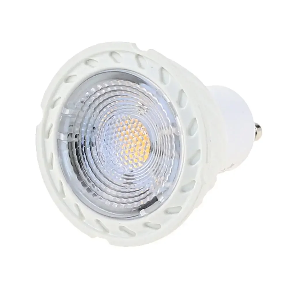 Super Bright GU10 Light Bulb White / Warm White 85-265V 6W MR16 Gu10 COB Lamp LED Gu10 MR16 Led Spotlight