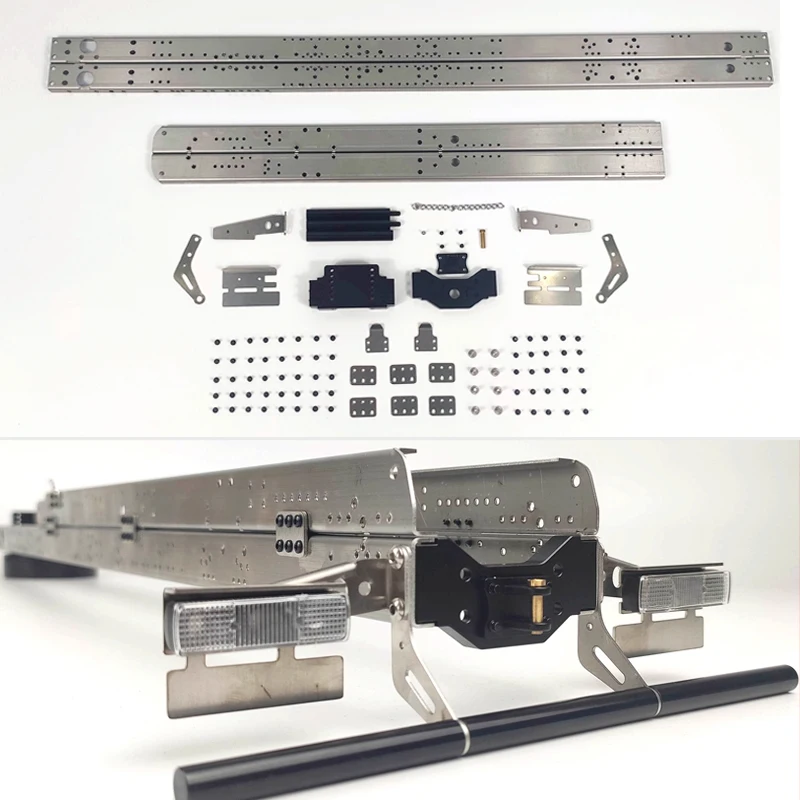 คานทั้งชุดโลหะคานเสริม6x6สำหรับ1/14 Tamiya รถบังคับวิทยุ Scania Benz Vovo Man partsl