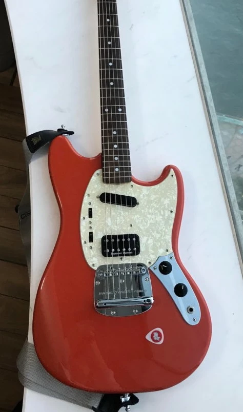 Customized version of the classic red electric guitar can be customized