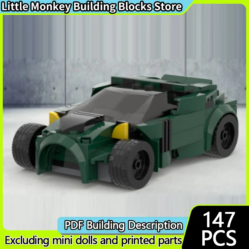 

Speed Racing Car Model MOC Building Bricks Green Concept Car Modular Technology Children Holiday Gifts Assemble Toys Suit