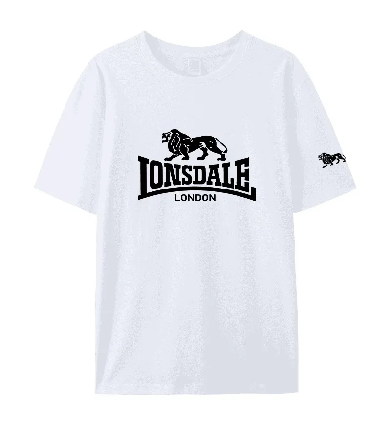 Summer LONSDALE fashion men's short sleeve T-shirt Men's casual cotton top Men's casual soft T-shirt men's black T-shirt