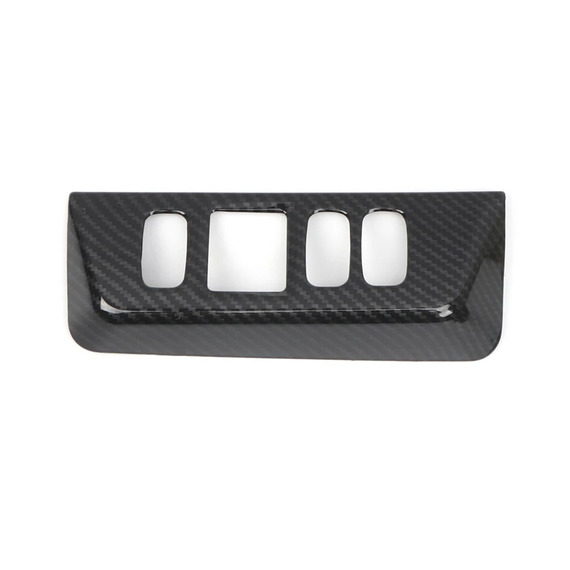 LHD! For Mitsubishi Pajero V80 Shogun Montero Limited 2007-2021 Carbon Fiber Look Interior Head Light Switch Cover Trim 1pcs