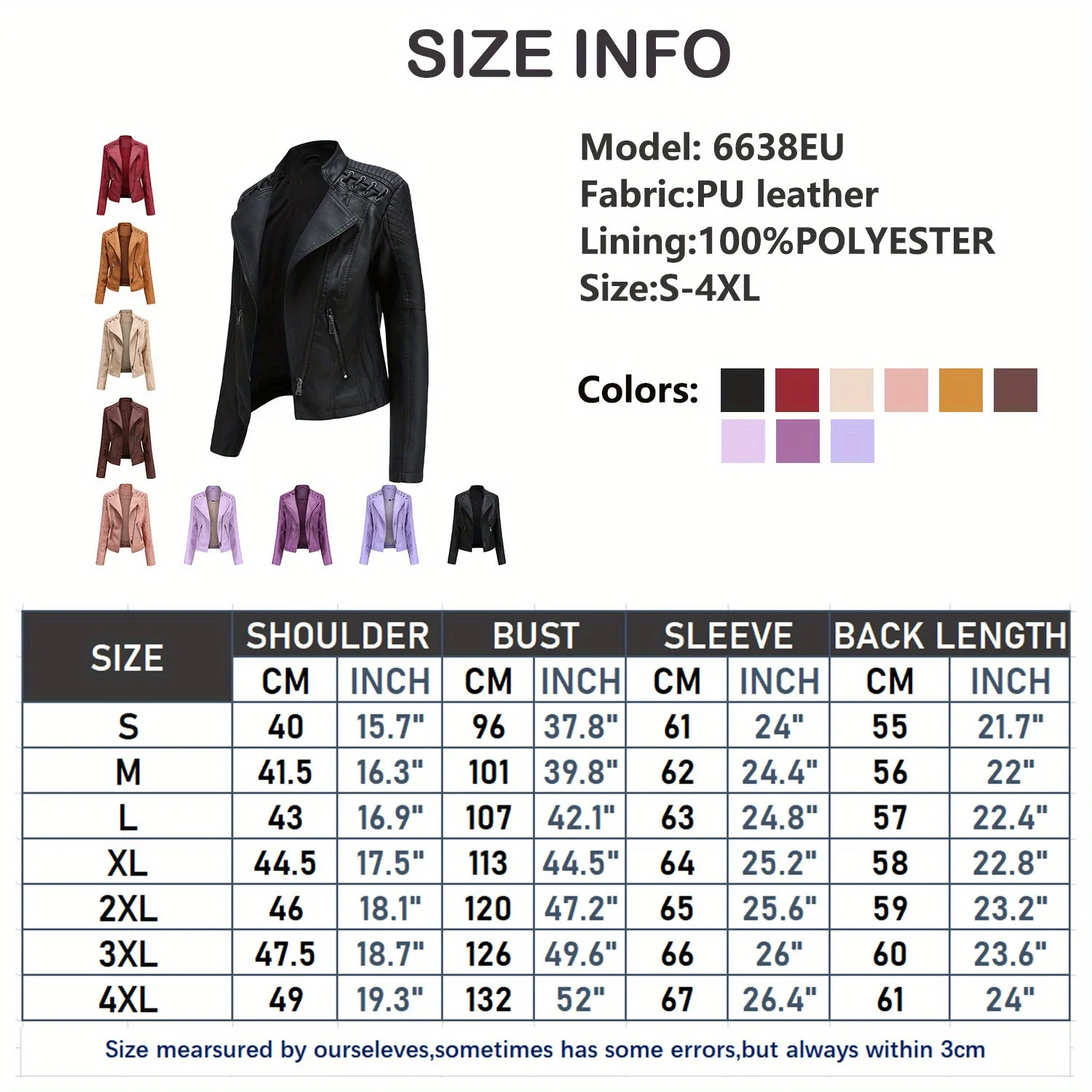 European Style New Women's Leather Jacket Women's Short Jacket Slim Fit Thin Leather Jacket Women's Motorcycle Suit