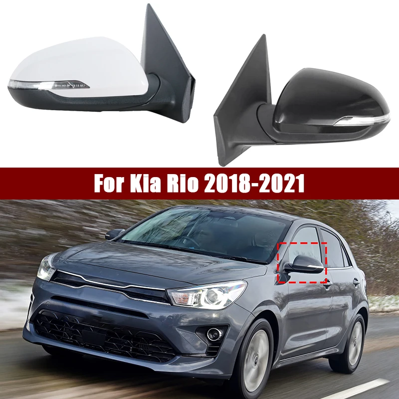 

For Kia Rio 2018-2021 Car Rearview Mirror Assembly Auto Door Side Rear View Mirror With Lights Accessories