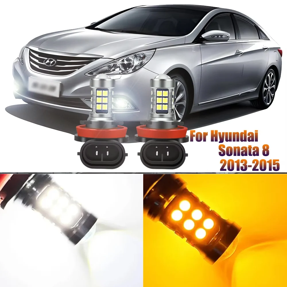 

2pcs LED Car Front Fog Lights Bulb For HYUNDAI Sonata 8 2013 2014 2015 Auto Lamps accessories