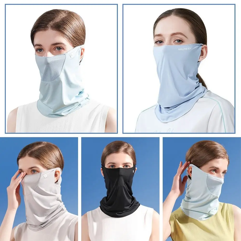 

Balaclava Scarf Neck Protection Bicycle Headwear Ice Silk Sunscreen Mask Headband Scarf Face Cover Scarf Head Face Neck Gaiter