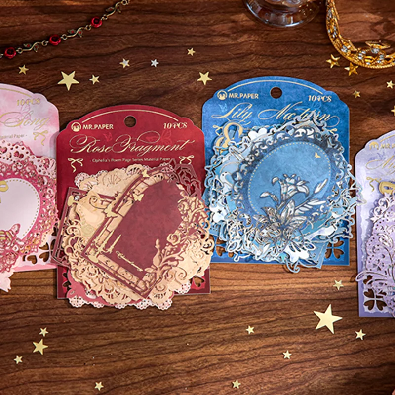 السيد ورقة 40 قطعة صفحة الشعر أوفيليا سلسلة ورق الحرف لتقوم بها بنفسك كتيب كلية دفتر مذكرات التقويم قضية الهاتف المحمول المحمول