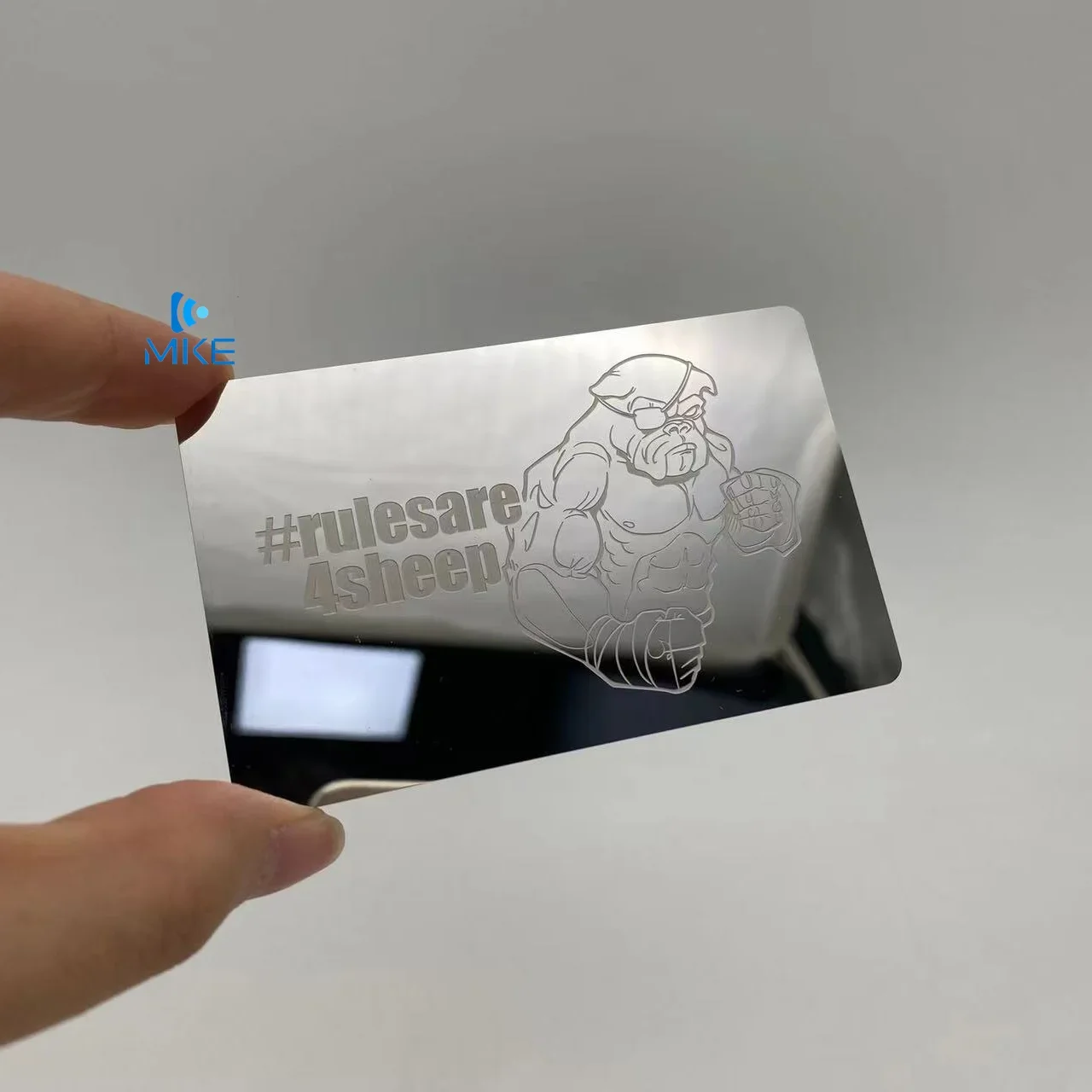 

Металлические карты Silver Mirror Business для лазерной гравировки