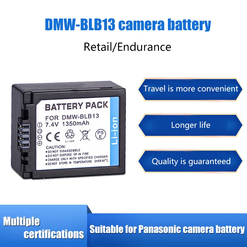 DMW-BLB13E battery for Panasonic Camera Decoder DMC-G1 G2 G10 GK DMC-GH1 GF1