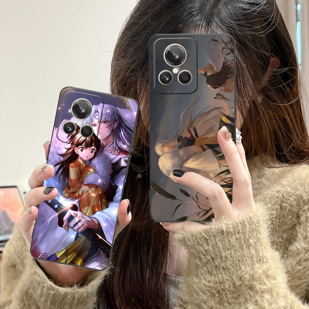 Inuyasha Sesshoumaru Mobile Cell Phone Case for Realme GT 2 9i 8i 7i Pro X50 X2 C35 C21 C20 C11 C3 Black Soft Phone Cover Shell