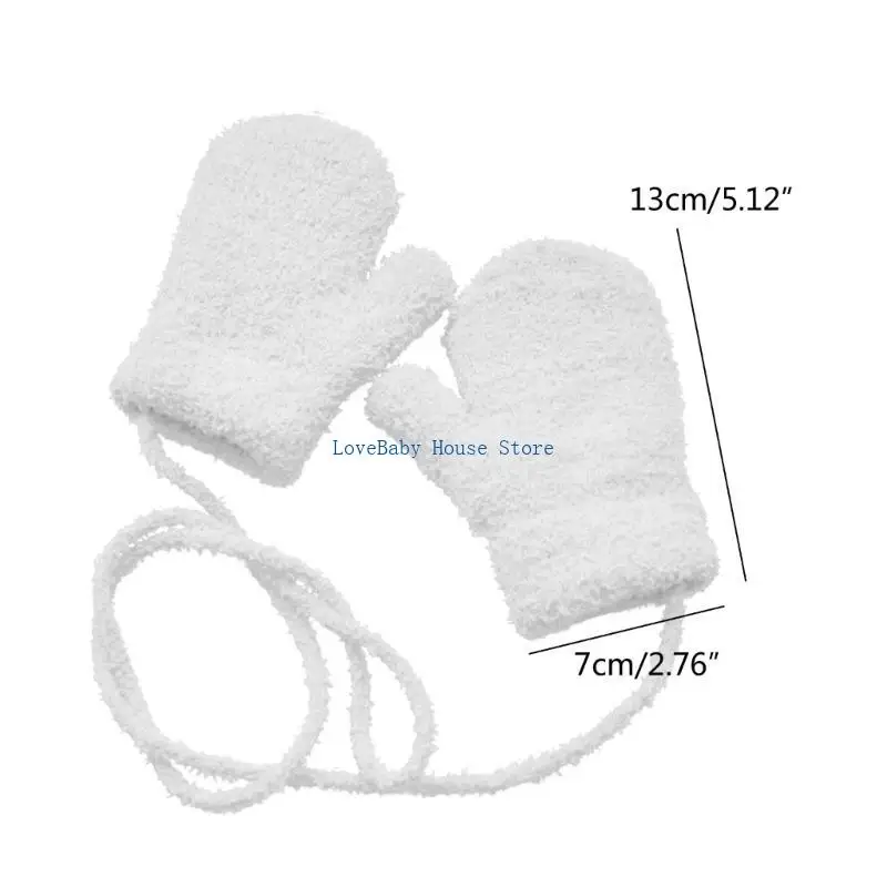 

BX0D 2-Pieces Stylish Kids Winter Gloves Soft Breathable Warm Mittens Comfortable