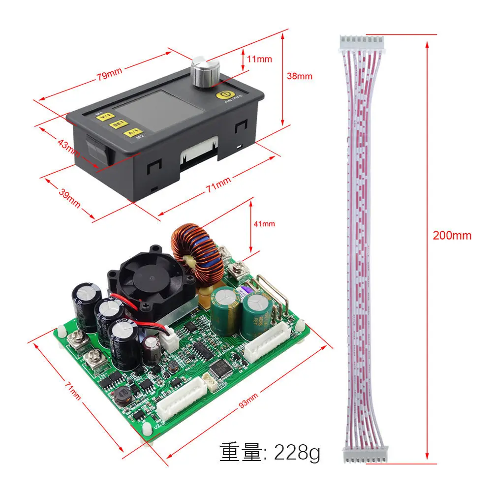 DPS5015 DC Digital Power Supply Voltmeter Ammeter Color Screen CV CC Step Down Module