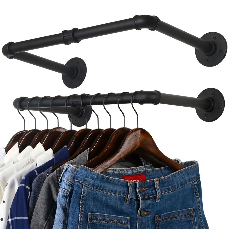 

Вешалка для одежды, настенное крепление, 20 промышленных вешалок для одежды для подвешивания одежды, сверхмощная железная вешалка для одежды, розничная витрина Clo