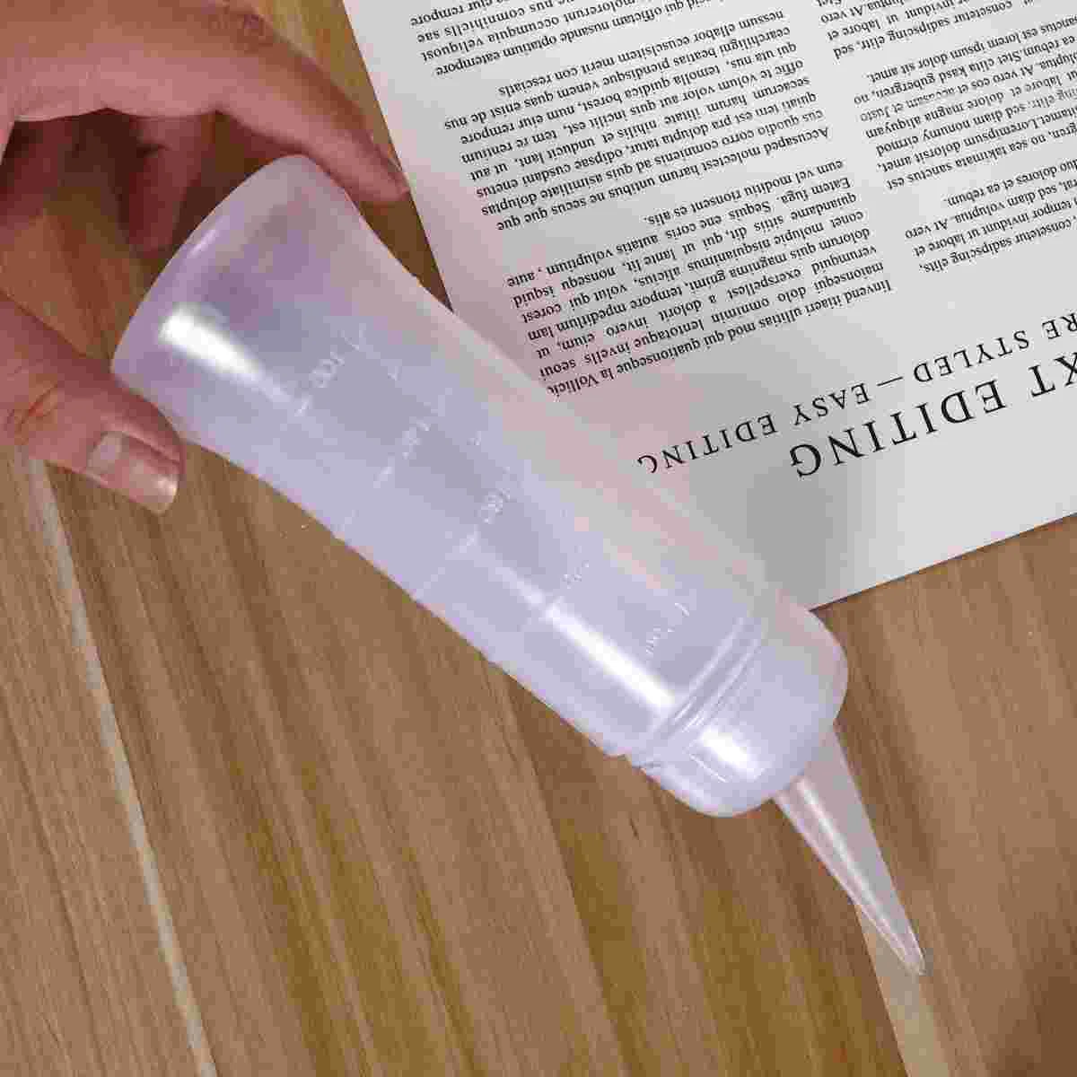 3pcs 260ml Refillable Empty Bottles Plastic Washing Bottle Graduated Bottle Medicine Container for Home Shop