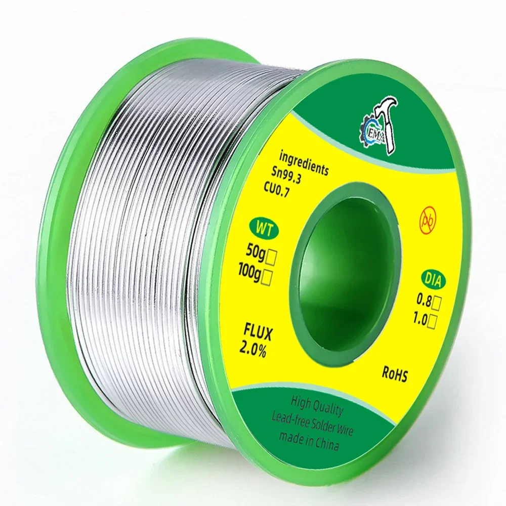 

50/100/500g High Purity Lead-free Solder Wire SN99.3Cu0.7 Rosin Core Solder Wire No Washing Environmental Protection Tin Wire