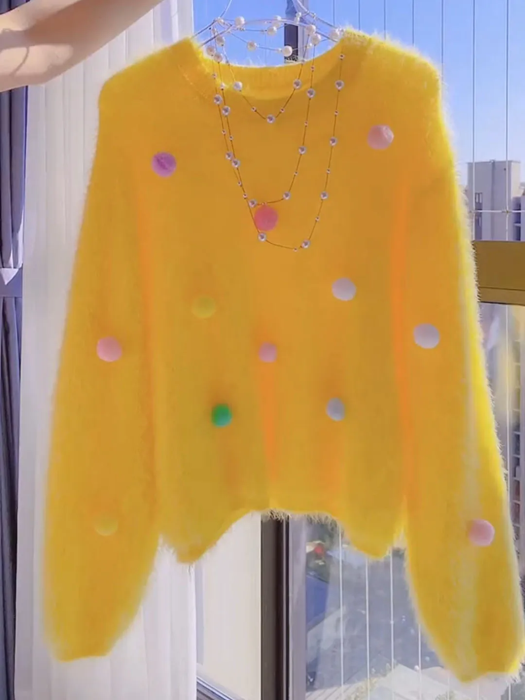 

Женский длинный вязаный свитер Све из искусственного меха, мягкий теплый базовый слой, модный, антивозрастной, осенне-зимний, для поездок на работу