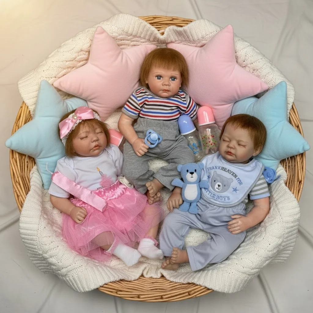 

AnjoDoll 18-20 дюймов, окрашенная кукла реборн для малышей, кукла для новорожденных с укорененными волосами, реалистичная кукла Bebe, реалистичная игрушка Boneca Brinquedo