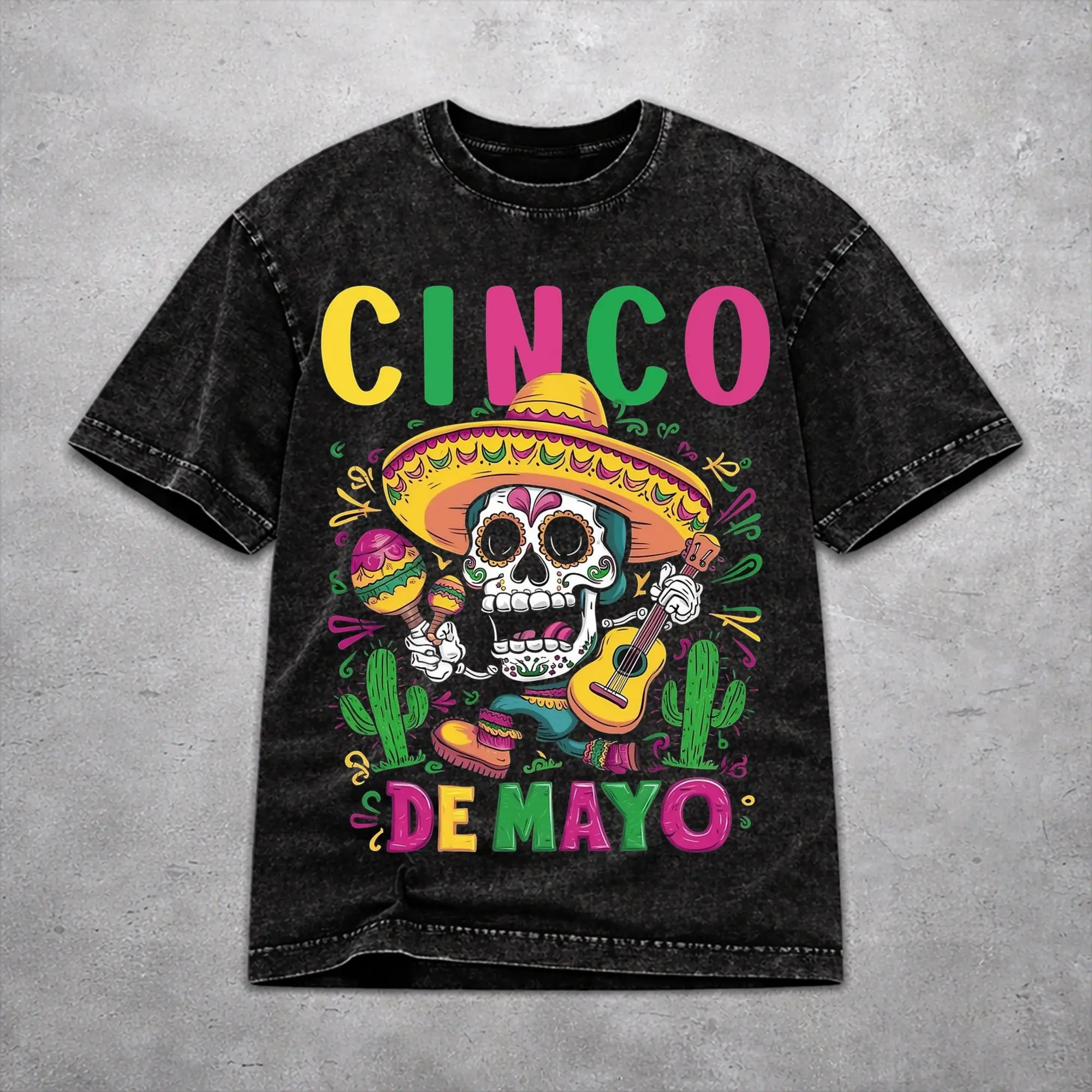 Fiesta Squad Cinco De Mayo T Shirt Vintage Style For Men Women Cotton Tee Shirts Tops