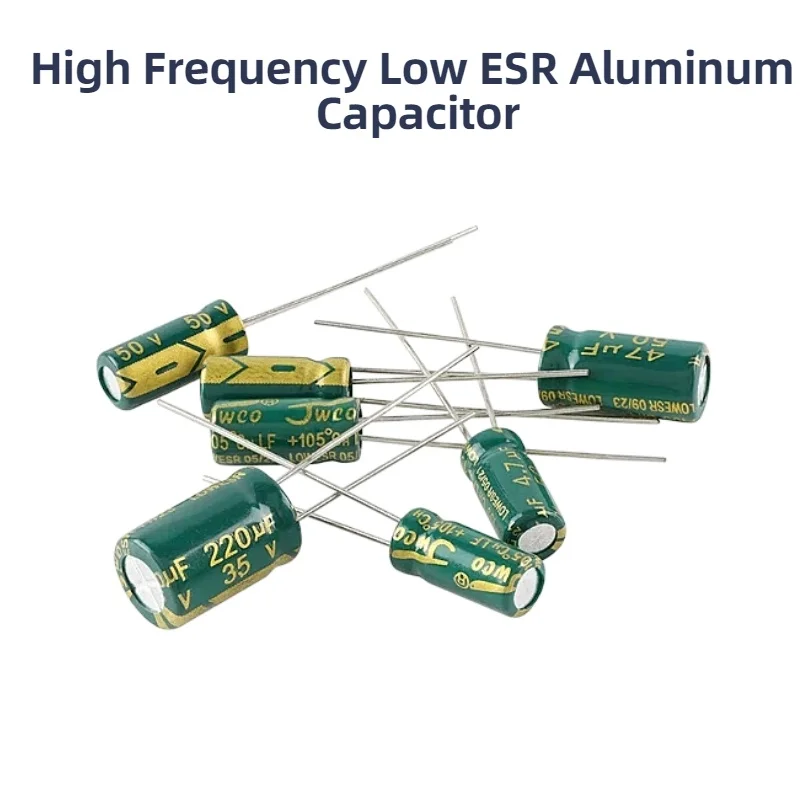 High Frequency Low ESR Aluminum Capacitor 10V 16V 25V 35V 50V 400V 450V 10UF 100UF 220UF 330UF 470UF 680UF 1000UF 2200UF 3300UF view 5