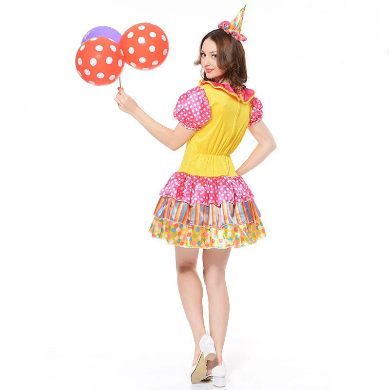 Adult Women's Circus Clown Dr Costume loween Roleplay Theme Park Performance Outfit Traditional Chinese Stage Costume