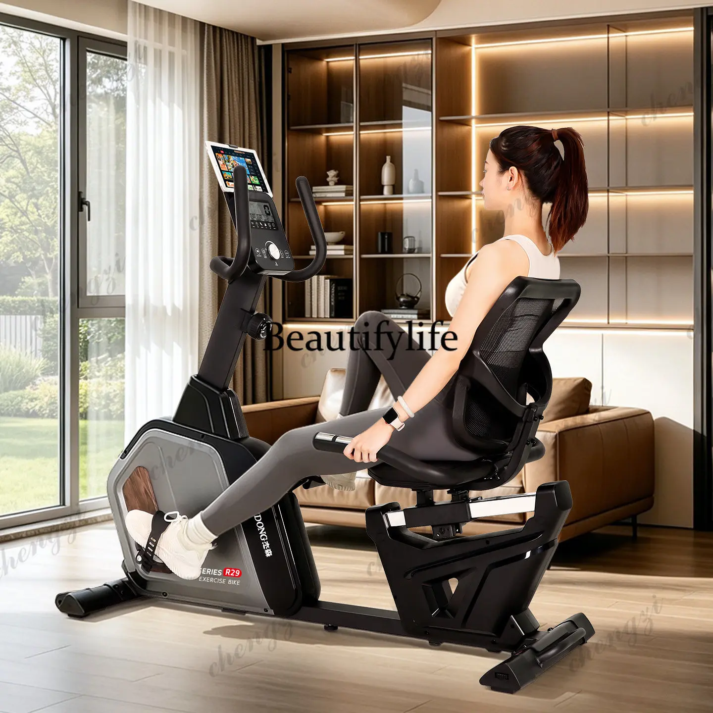 High-end Horizontal Exercise Bike Home Spinning Bike Rehabilitation Pedal Exercise Bike