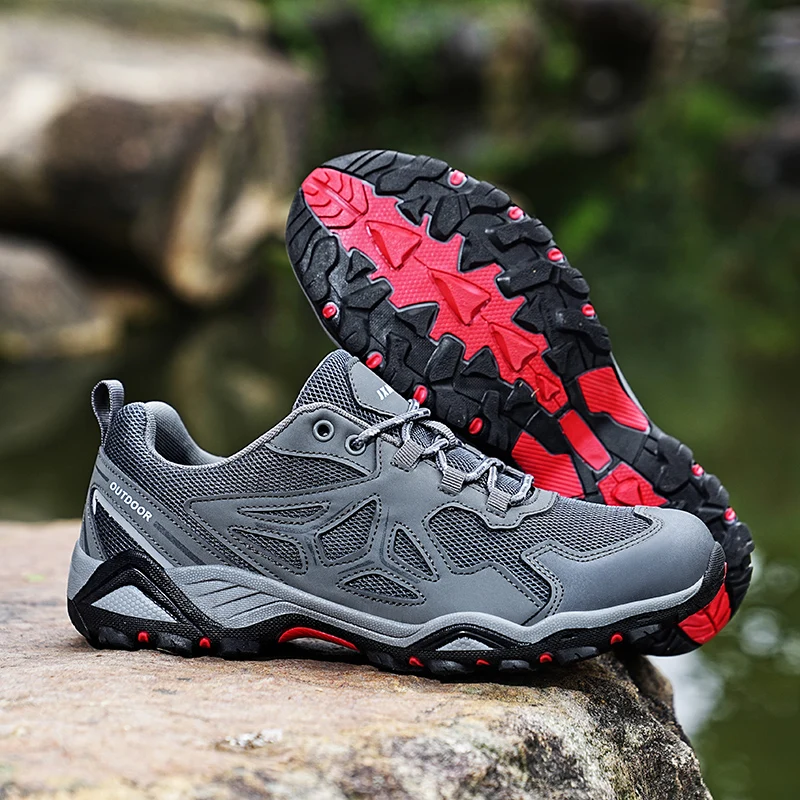 Stylish Brand Climbing Shoes for Men Non-slip Youth Athletic Trainers Large Size 39-46 Boy Trekking Hunting Shoes