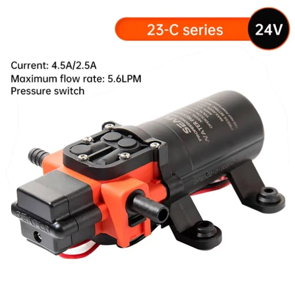 

SEAFLO 23C Series RV Diaphragm Pump 24V 5.6L 1.5GPM 40PSI Direct Current Self Priming Boat Accessories Showers Camp Travel Pump