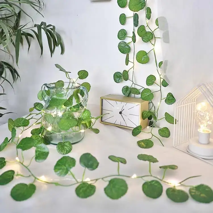 2M/5M/10M luce foglia verde vite artificiale luci stringa alimentato a batteria fai da te appeso ghirlanda natale matrimonio luci natalizie